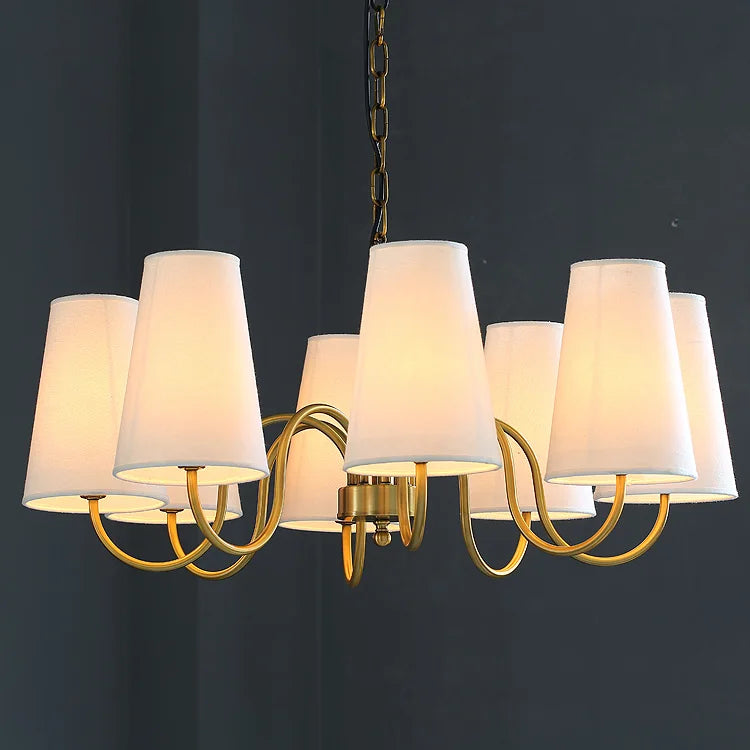 lustre moderne rétro en tissu pour intérieur élégant