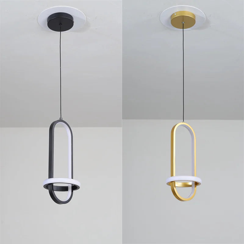 suspension moderne led anneau suspension lumière de chevet décoration maison art
