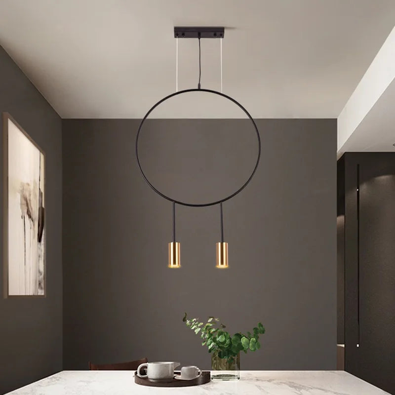 suspension moderne à trois têtes design créatif et élégant