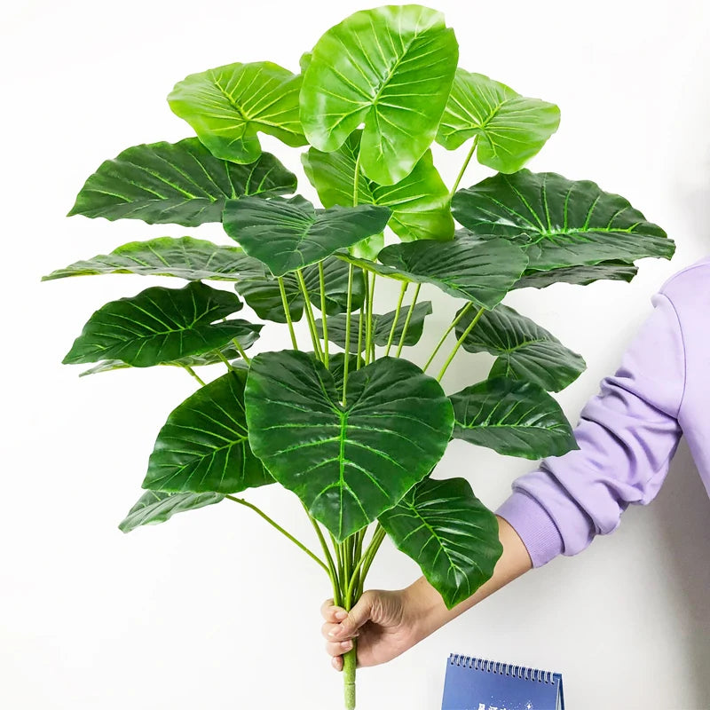 feuilles tropicales monstera palmier artificiel pour décoration intérieure