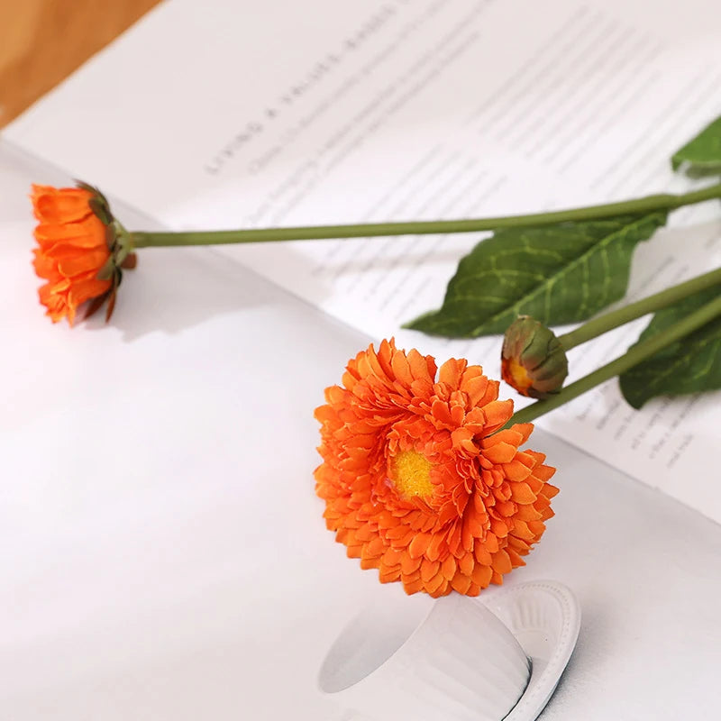 fleurs de calendula artificielles pour décoration de mariage et fête