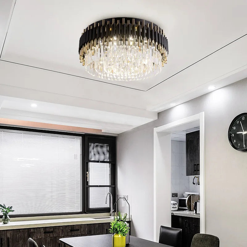 lustre led moderne en cristal de luxe éclairage décoratif