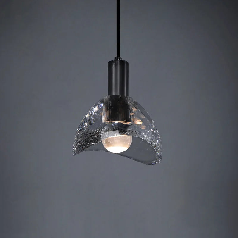 luminaire led suspension en cristal k9 de luxe postmoderne