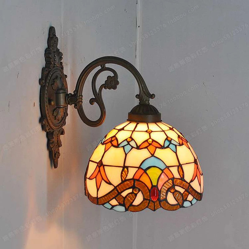 applique murale baroque américaine style tiffany pour éclairage décoratif