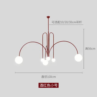 suspension créative en verre pour décoration intérieure moderne