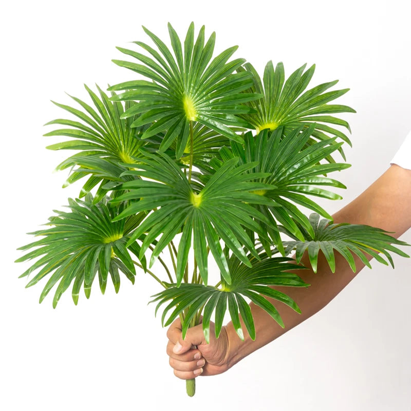 plantes artificielles tropicales monstera et palmier en plastique pour décoration