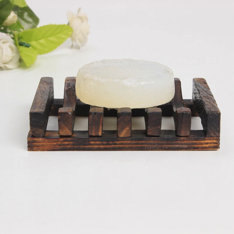 porte-savon en bambou naturel pour salle de bain et douche