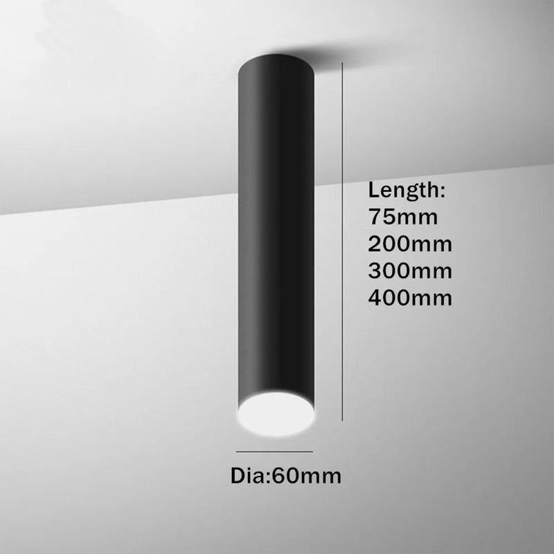 spot led cylindrique moderne en aluminium pour éclairage intérieur