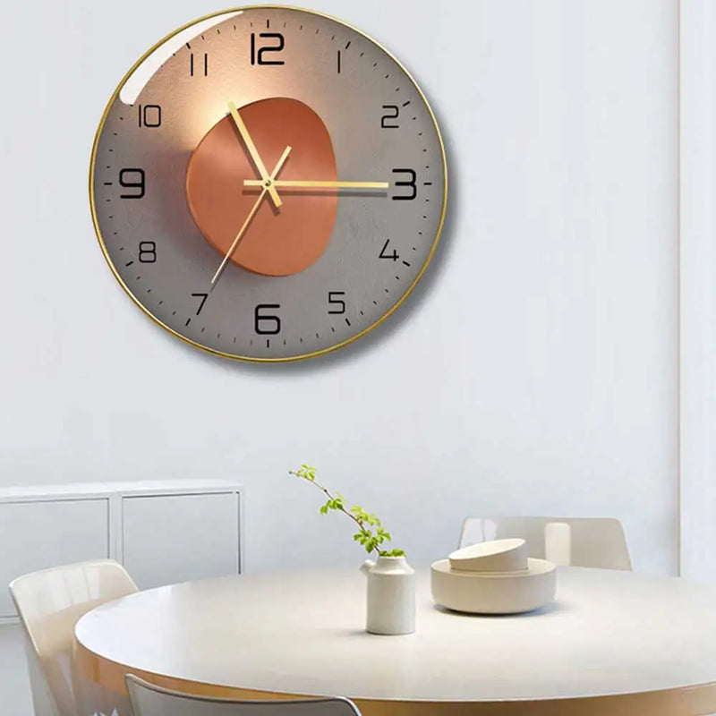 horloge murale en verre design moderne créatif géométrique décorative