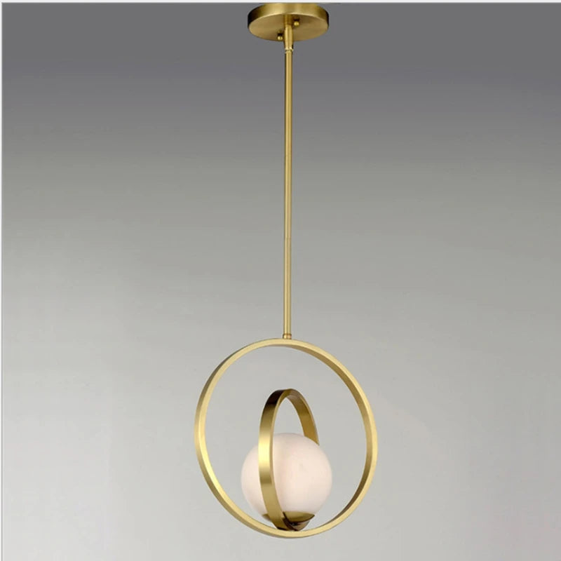 lustre rond en verre nordique minimaliste design de luxe