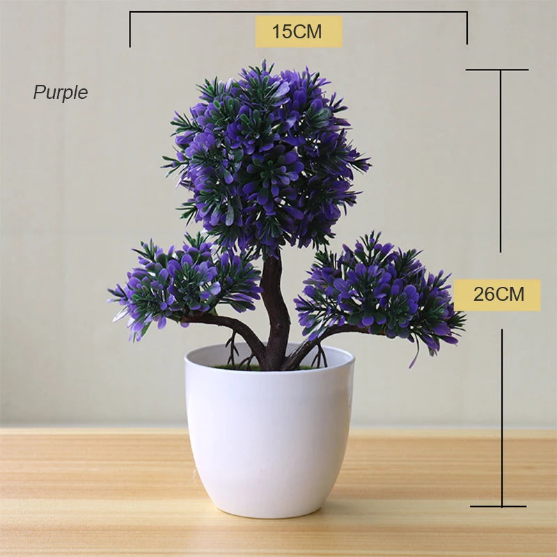 plante artificielle en pot pour décoration de bureau et jardin