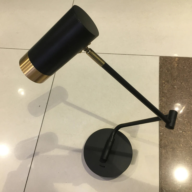 lampe de chevet murale nordique à bras pivotant minimaliste