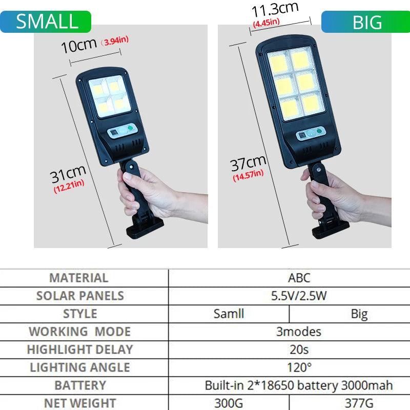 lampe solaire intelligente avec capteur de mouvement et télécommande