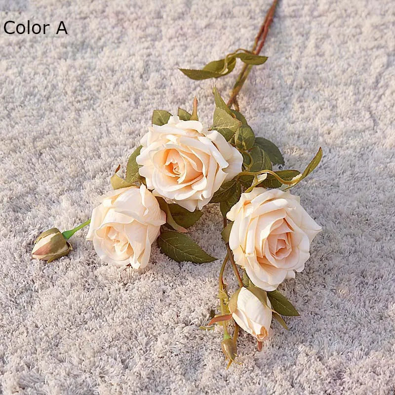 nouvelle décoration automnale fleurs artificielles roses bouclées luxe mariage