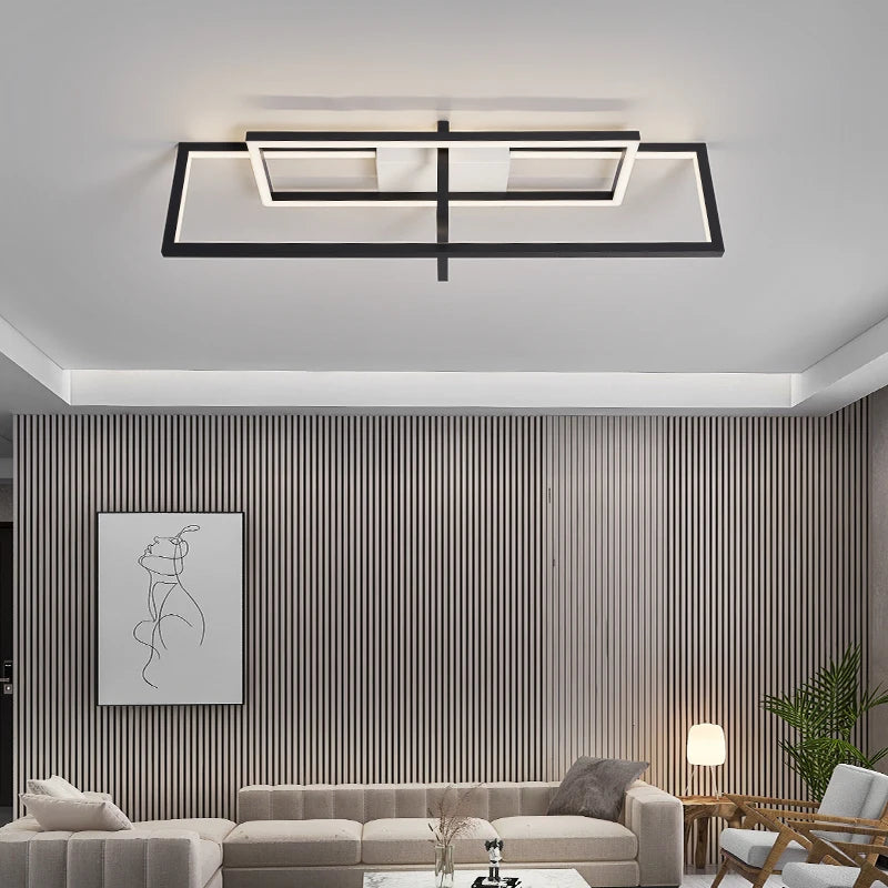 lustre moderne à led minimaliste en acrylique pour plafond