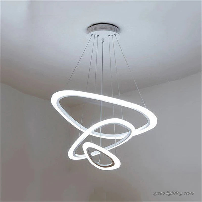 suspension moderne à LED en acrylique pour intérieur élégant