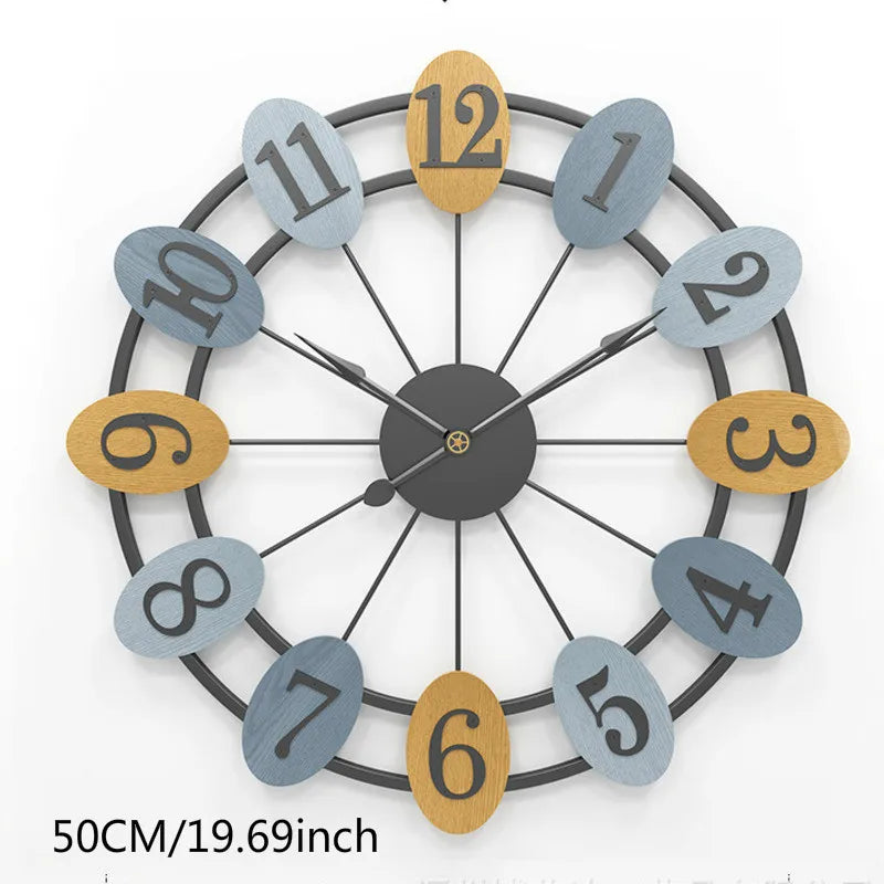 horloge murale silencieuse moderne pour décoration intérieure élégante