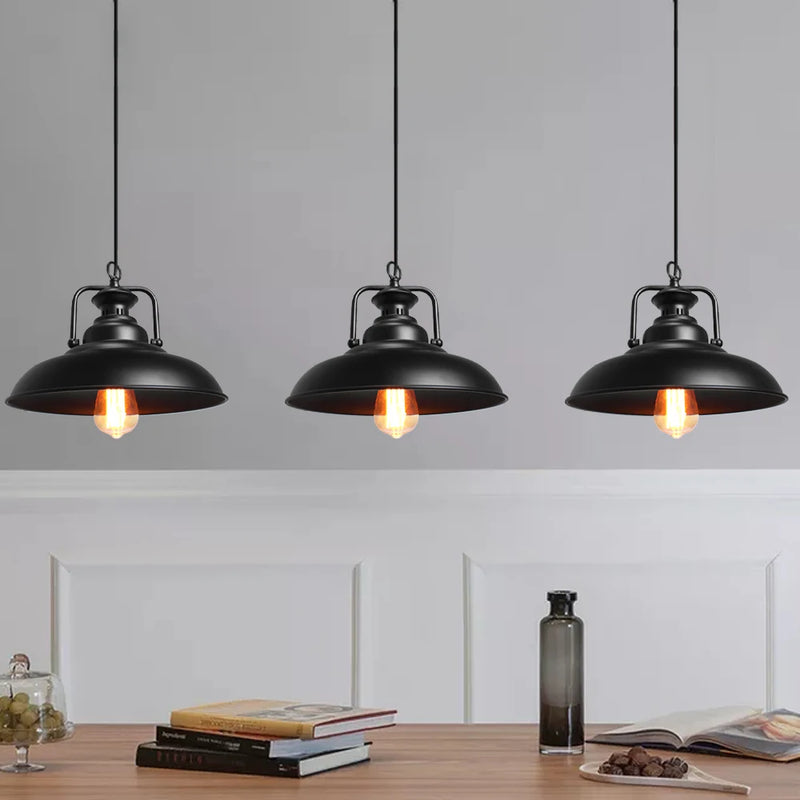 "suspension loft industriel vintage lampe lustre rétro éclairage abat-jour"