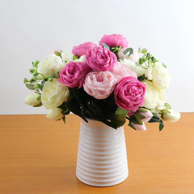 bouquet de fleurs artificielles pour décoration de jardin et mariage