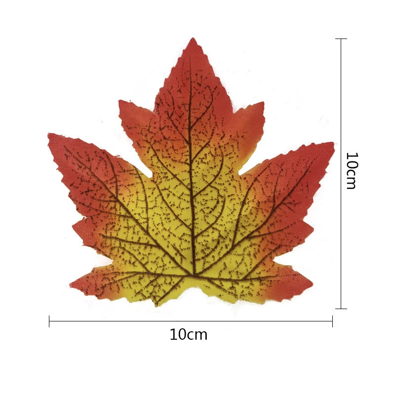 lot de 100 feuilles d'érable artificielles pour décorations festives