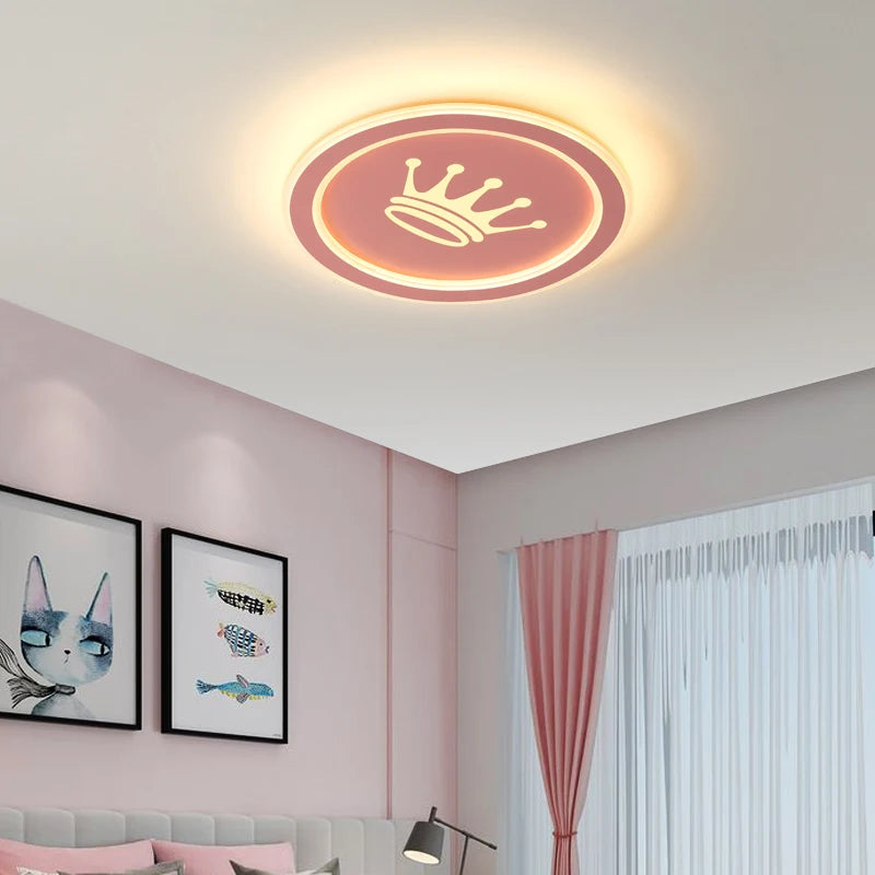 plafonniers led modernes avec motif couronne pour décoration maison