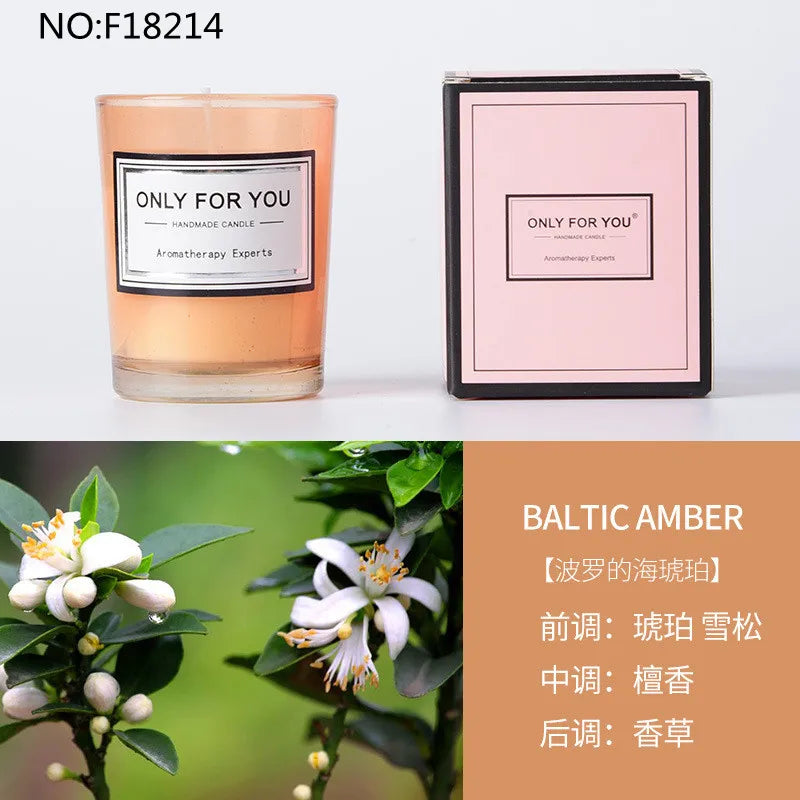 bougie parfumée romantique en cire de soja artisanale avec huiles essentielles