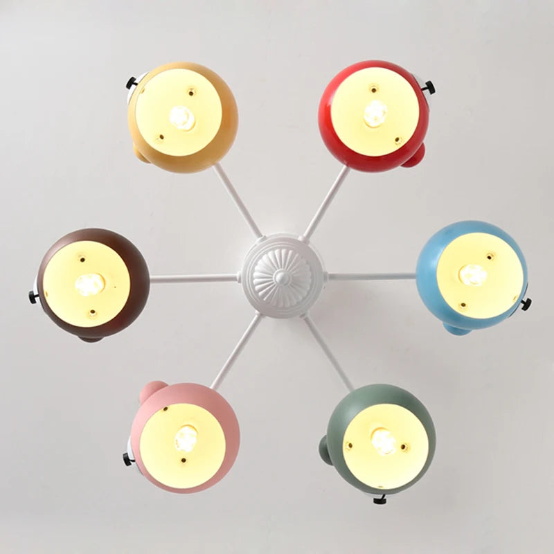 lustre ours lumineux en dessin animé pour enfants