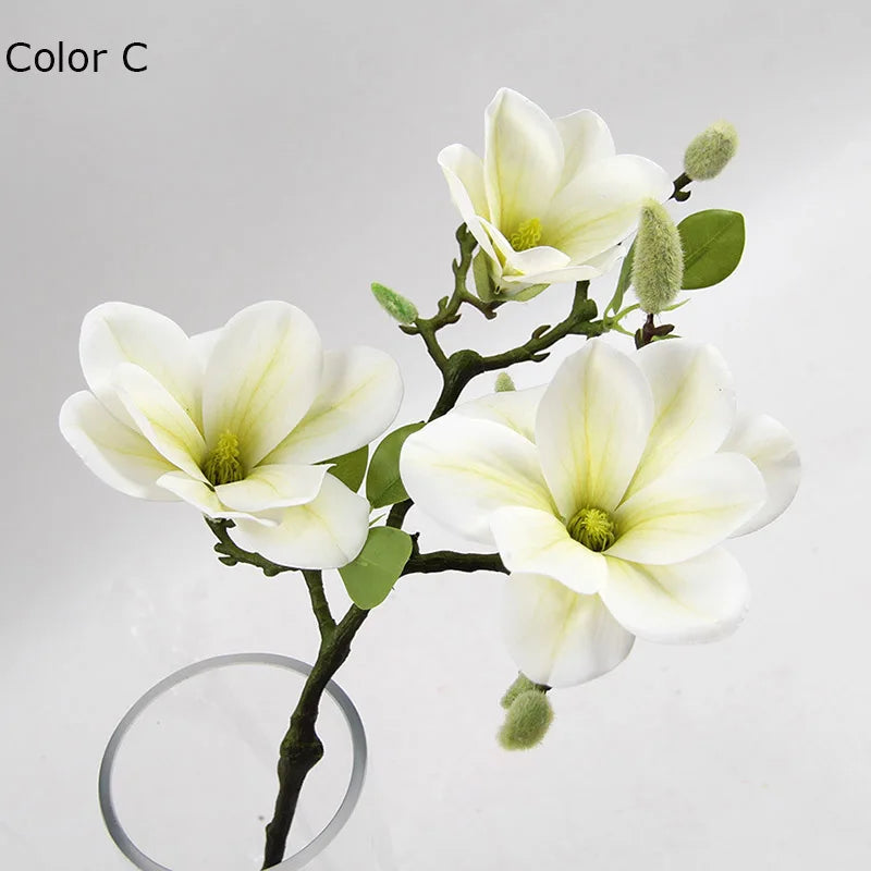 têtes de fleurs artificielles de magnolia pour décoration de mariage et fête