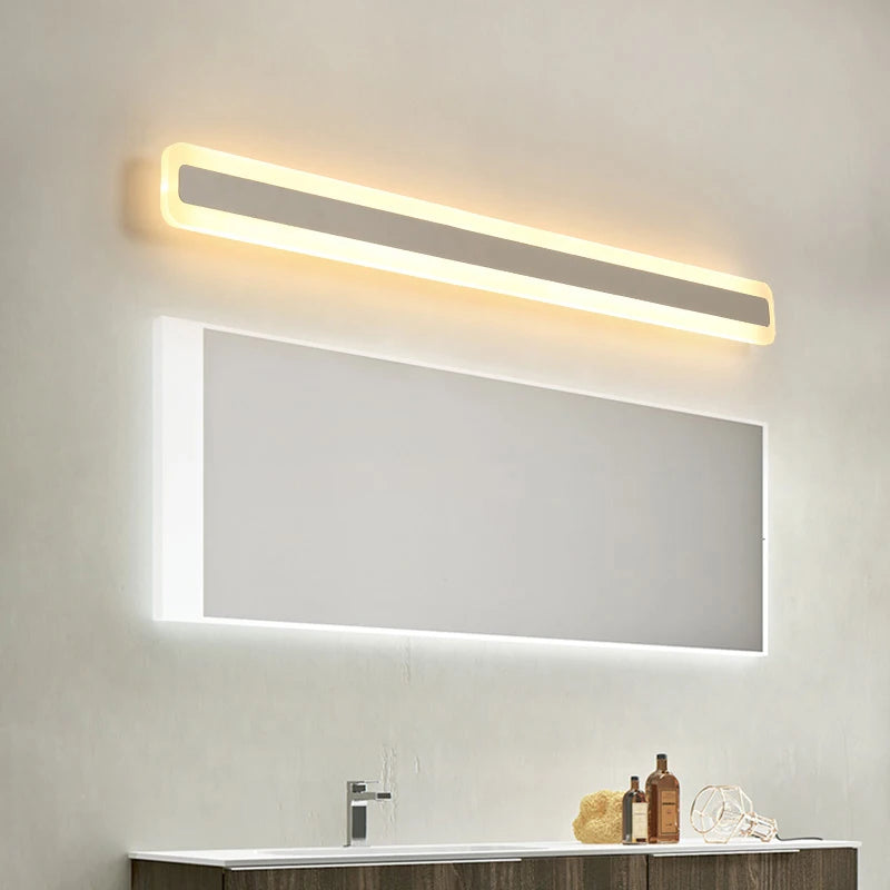 applique murale led acrylique miroir rectangle déco maison