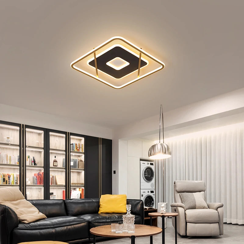 plafonnier led design moderne ultra fin pour intérieur décoratif