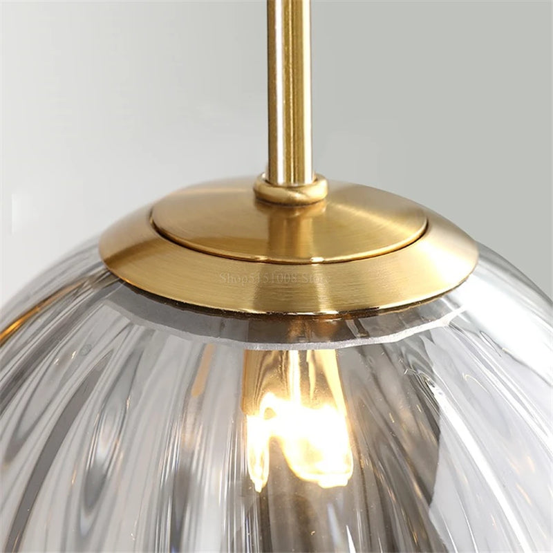 suspension LED en verre design moderne simpliste