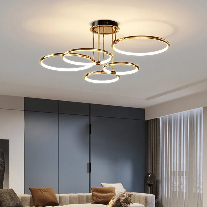 lustre led moderne avec télécommande et variateur pour intérieur