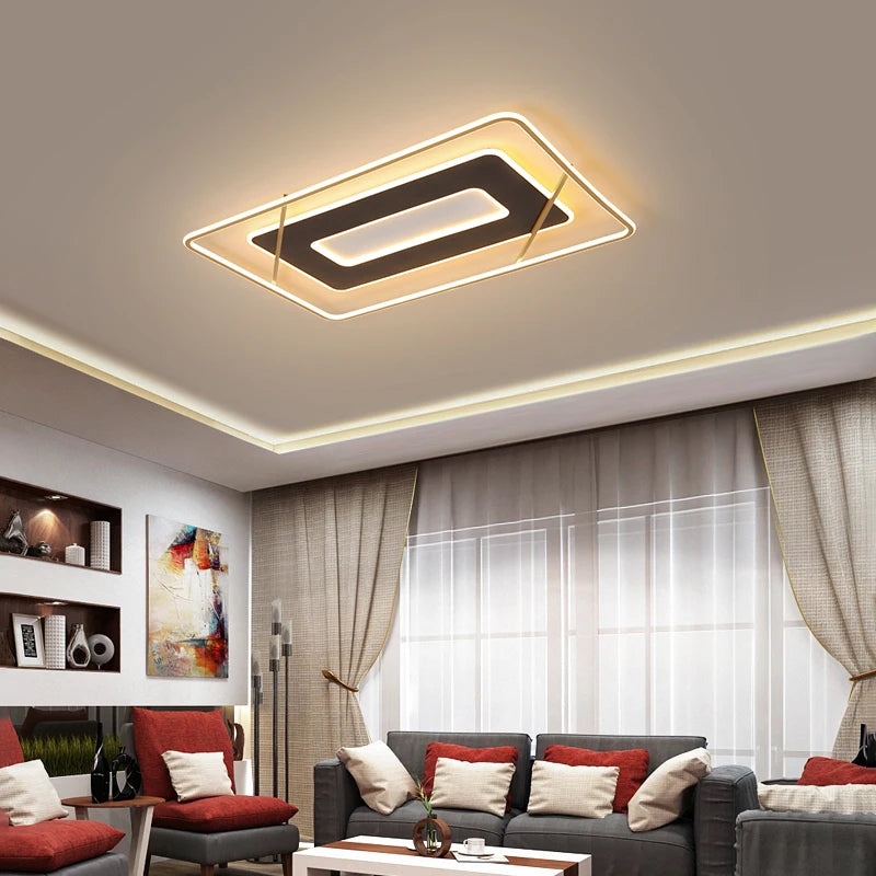 plafonnier led design moderne ultra fin pour intérieur décoratif