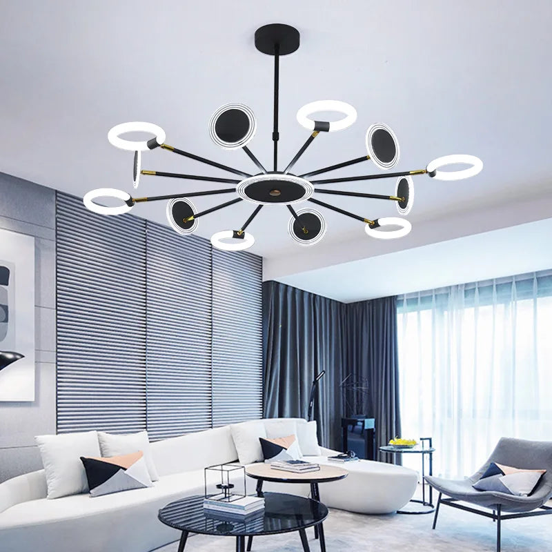 lustre LED design pour intérieur moderne et élégant