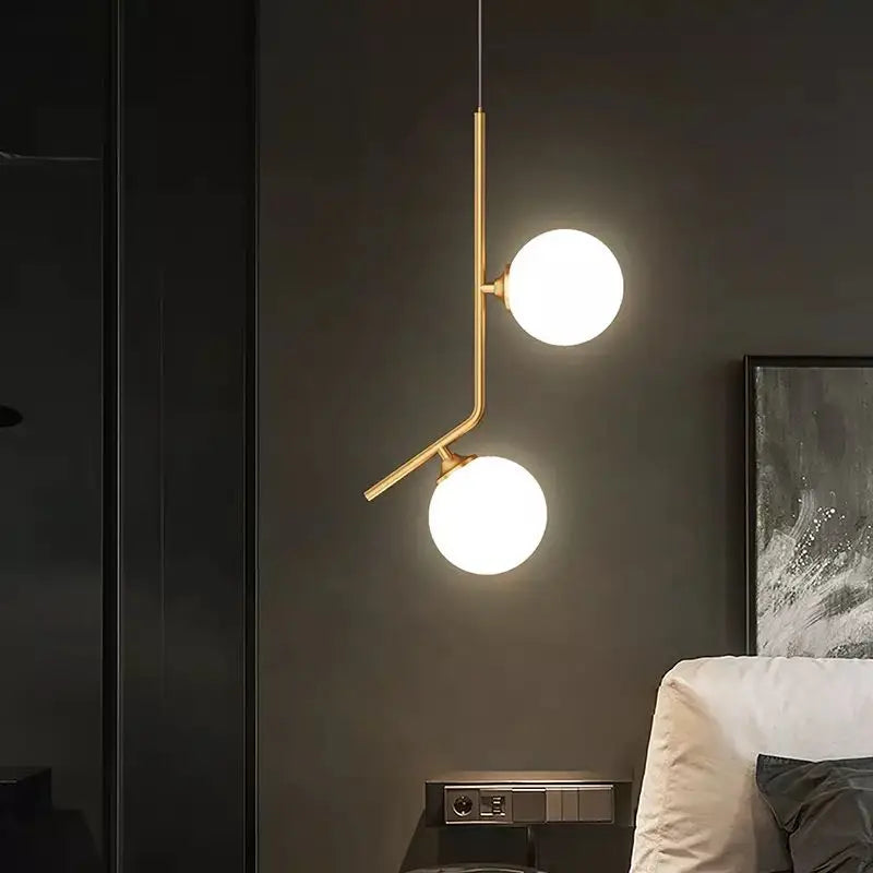 suspension moderne à bulles design créatif en verre pour décoration élégante