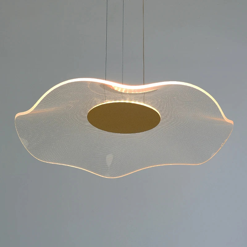 lampe led simple moderne lustre nordique feuille de lotus gradation