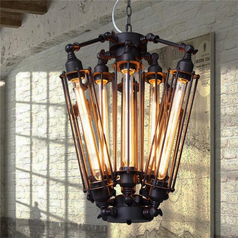 suspension vintage industrielle avec ampoule edison pour restaurant