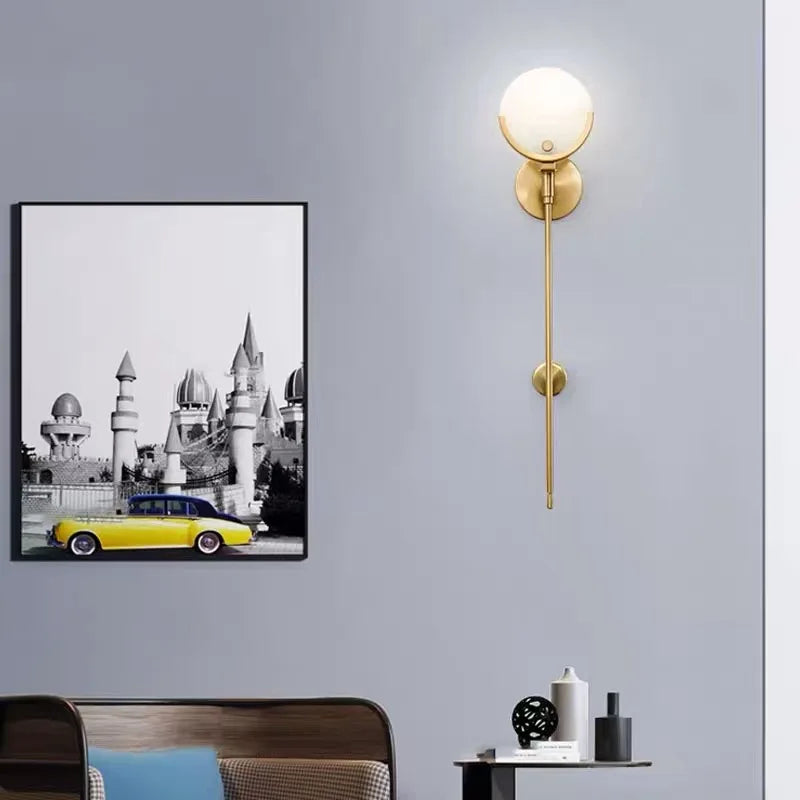 applique murale en cuivre éclairage led créatif nordique moderne