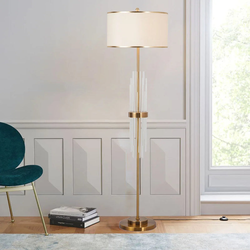 lampadaire moderne en verre pour un éclairage intérieur élégant