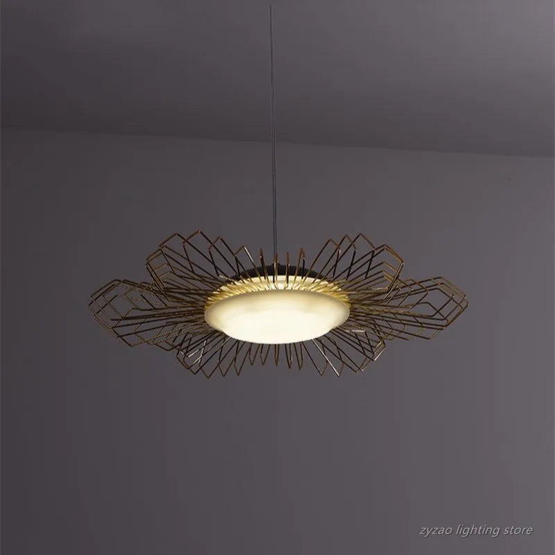 lustre en fer moderne pour décoration intérieure nordique