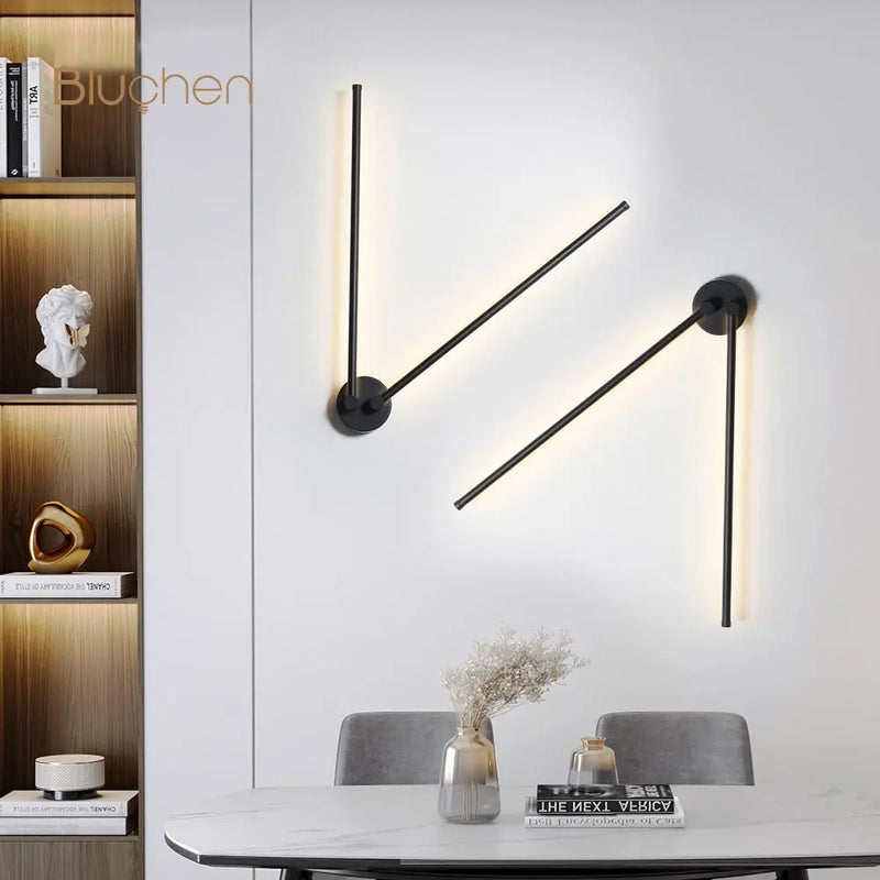 applique murale à led moderne rotative pour intérieur élégant