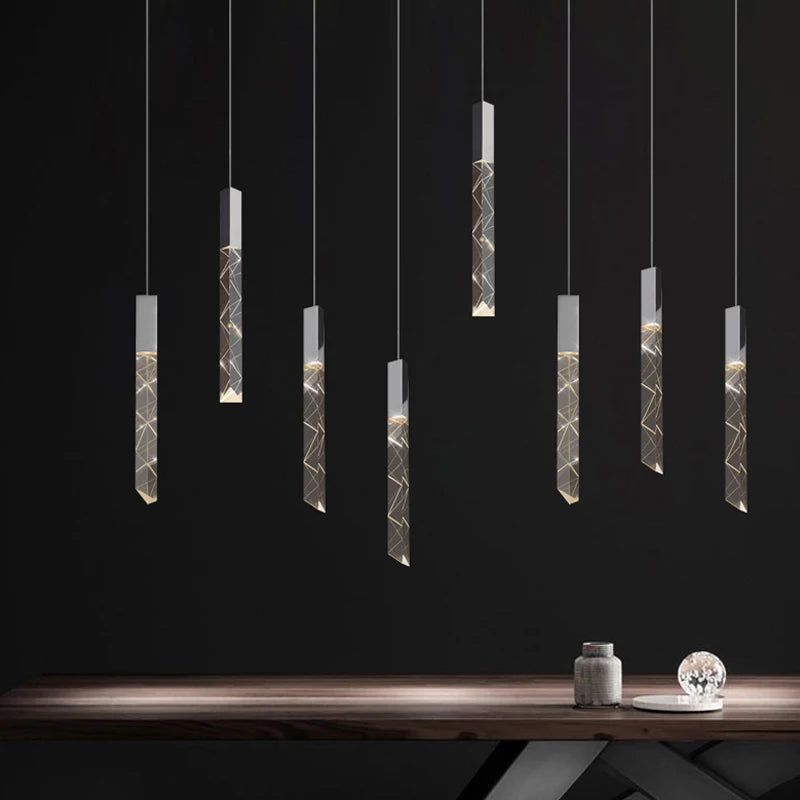 lustre nordique moderne en cristal pour espaces contemporains