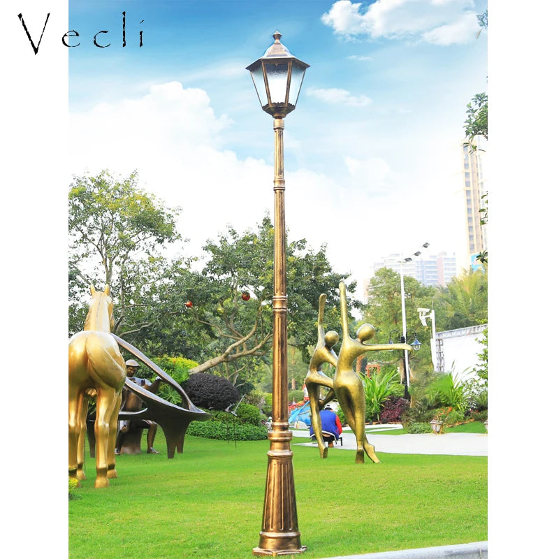 (H≈2.4M) Courtyard Lamp Street Lamp Outdoor Lawn Lamp Outdoor Waterproof Villa Garden Community High Pole Lamp Post Lamp