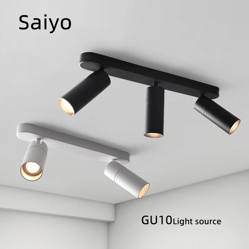 spot led 	gu10 mr16 montage aluminium rail lumineux