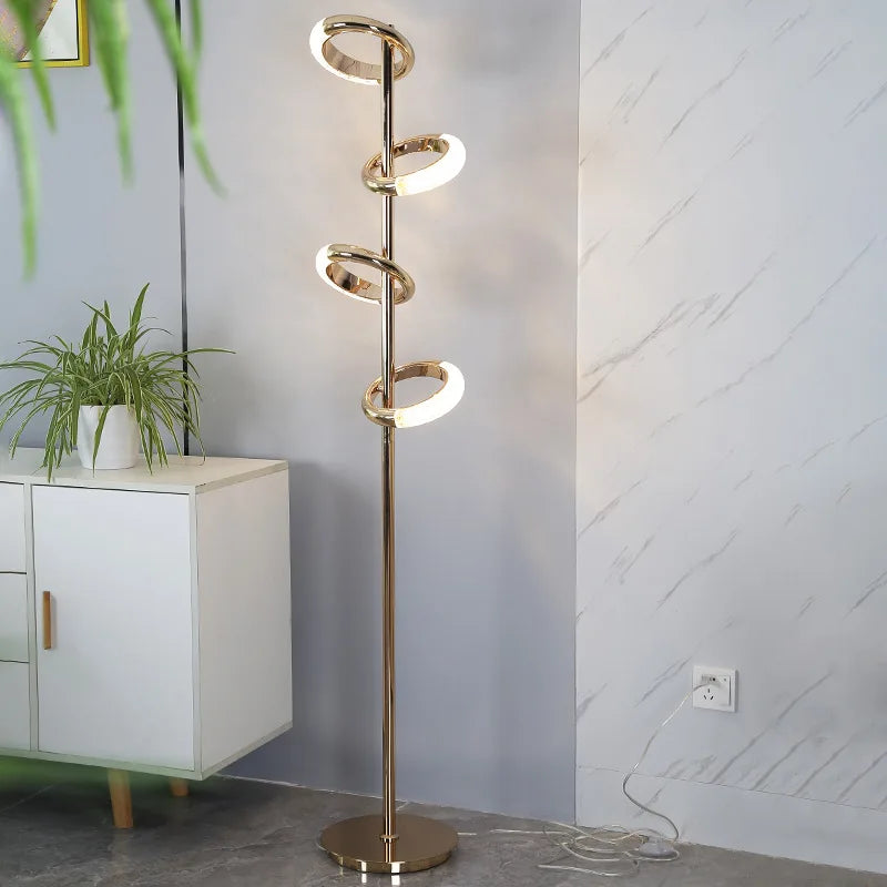 lampadaire led moderne en fer acrylique pour décoration intérieure