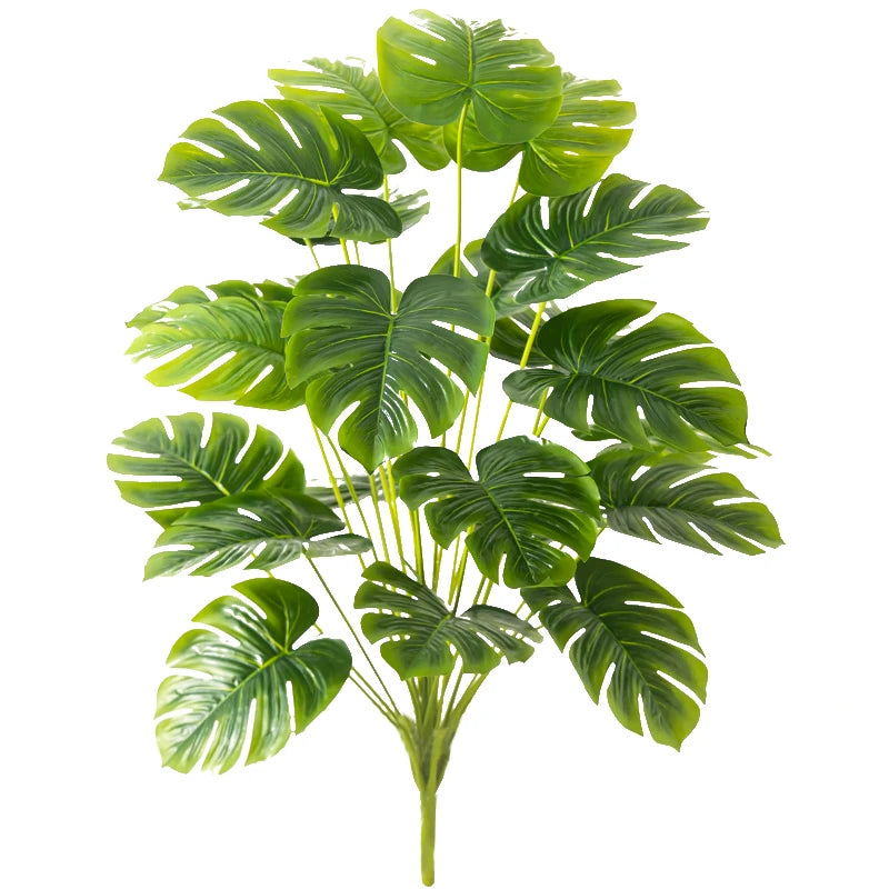 arbre tropical artificiel grandes feuilles de monstera en pot décoratif