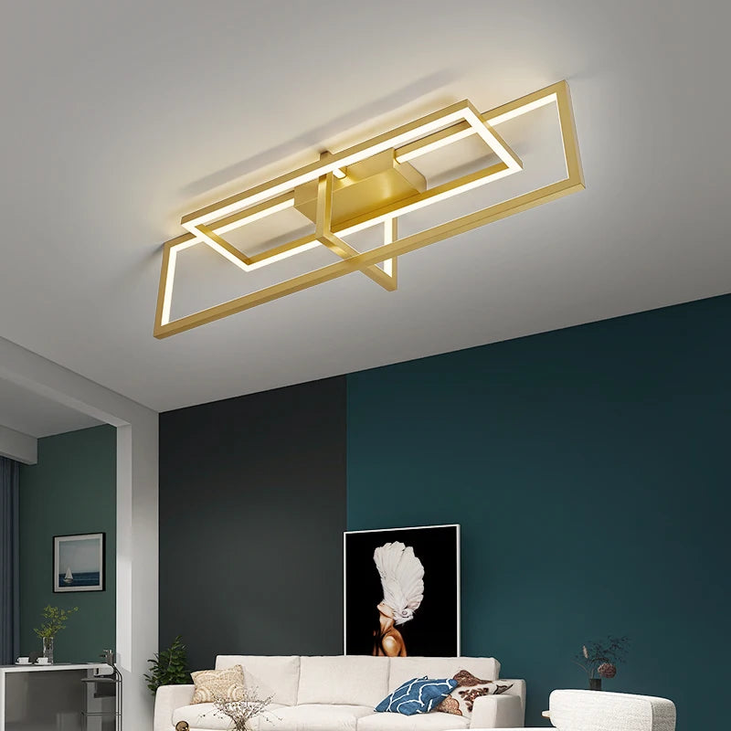 lustre moderne à led minimaliste en acrylique pour plafond