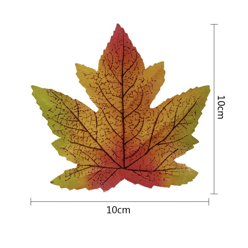 lot de 100 feuilles d'érable artificielles pour décorations festives