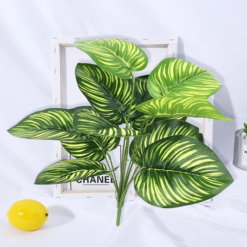 bouquet de fausses feuilles de palmier tropical décoratif pour fêtes et événements