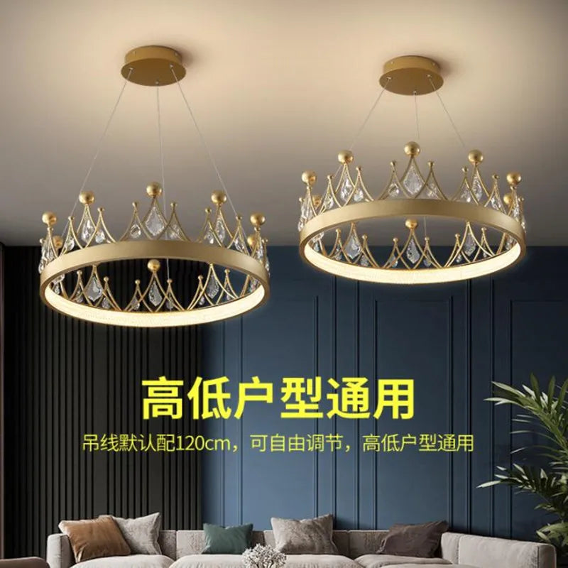 lustre moderne en cristal design nordique pour éclairage intérieur